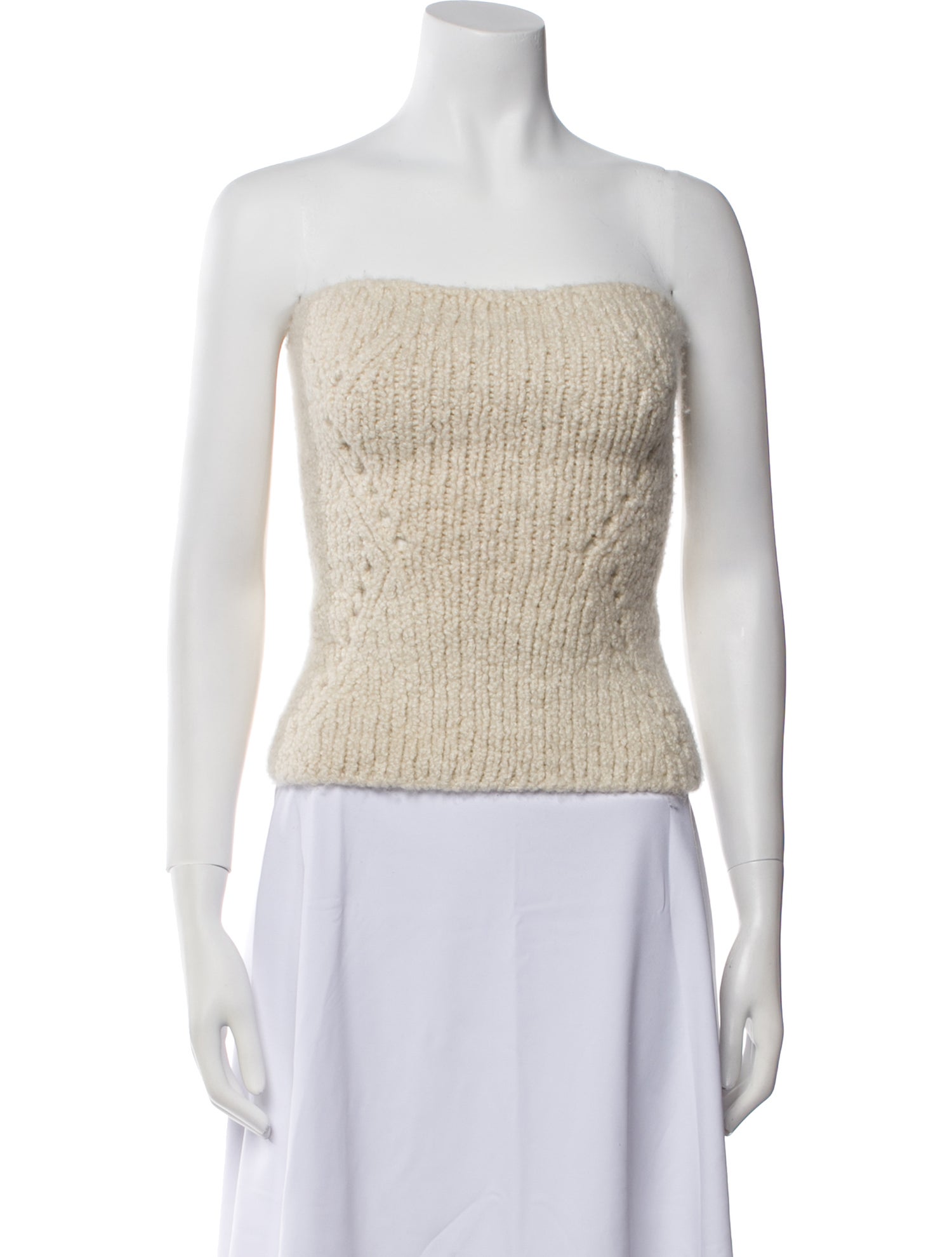 Khaite Cashmere Strapless Crop Top