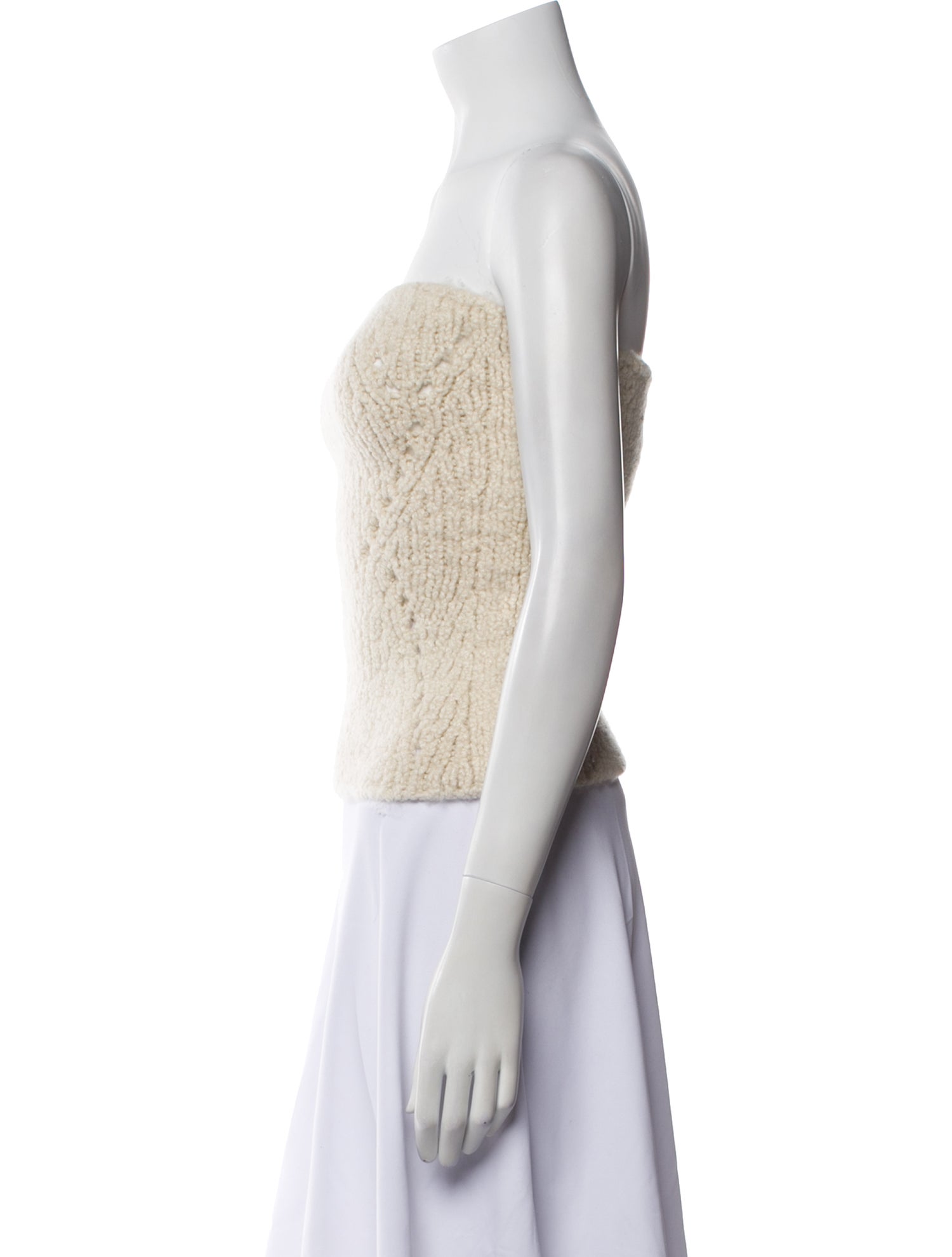 Khaite Cashmere Strapless Crop Top