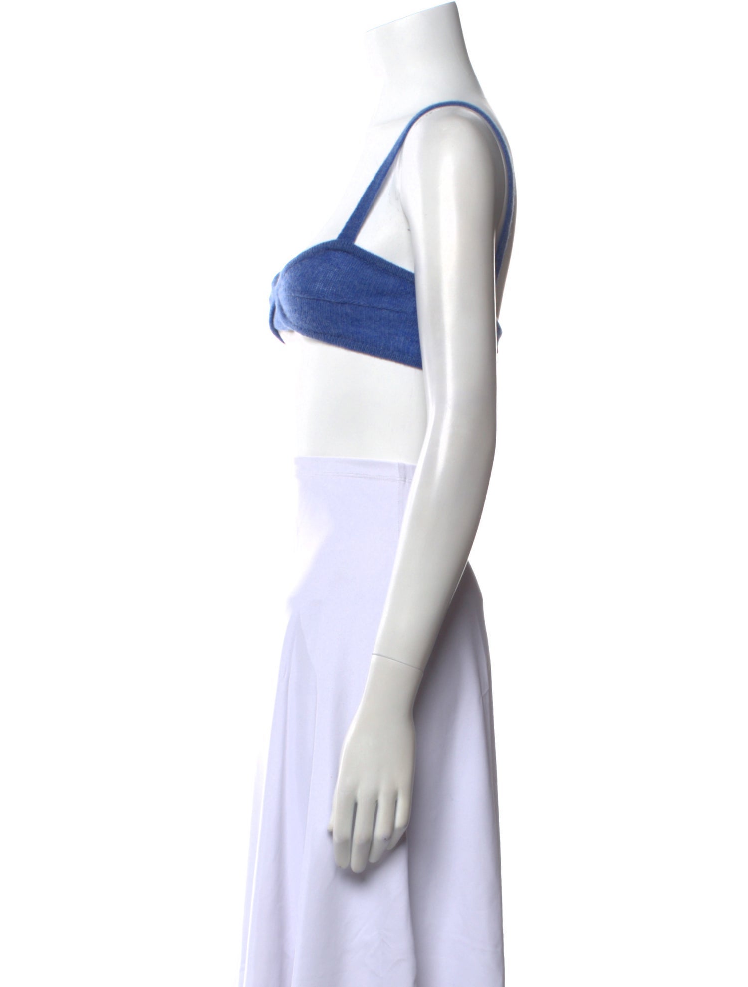 Khaite Cashmere Square Neckline Crop Top