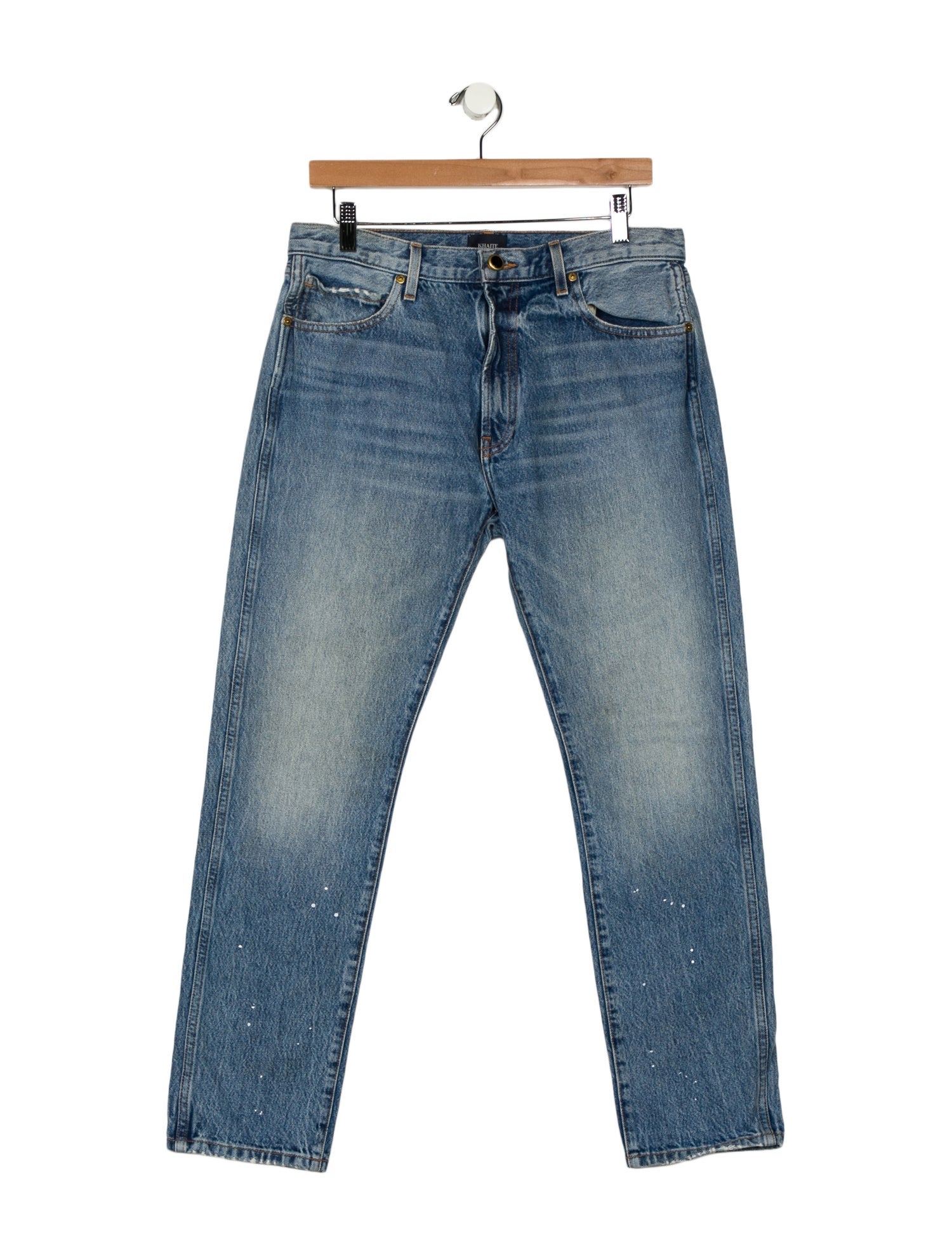 Khaite High-Rise Straight Leg Jeans