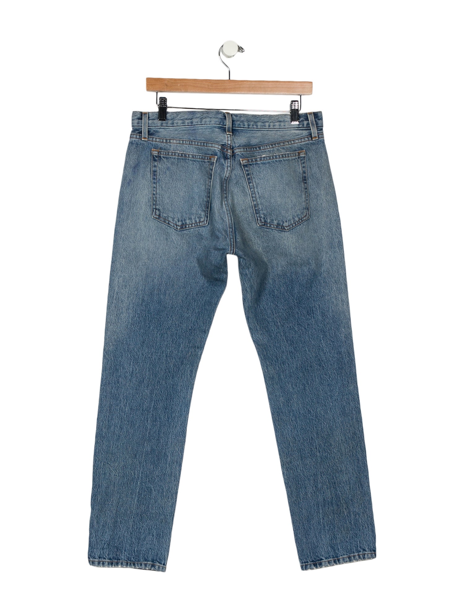 Khaite High-Rise Straight Leg Jeans