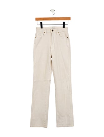Khaite Mid-Rise Straight Leg Jeans