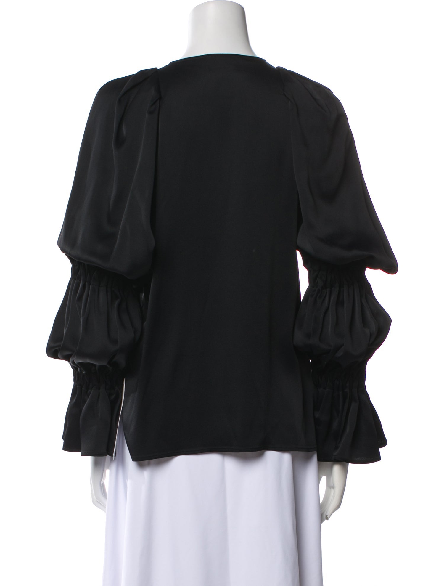 Khaite Tie Neck Long Sleeve Blouse