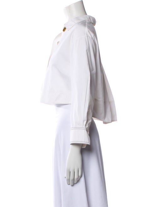 Khaite Three-Quarter Sleeve Crop Top