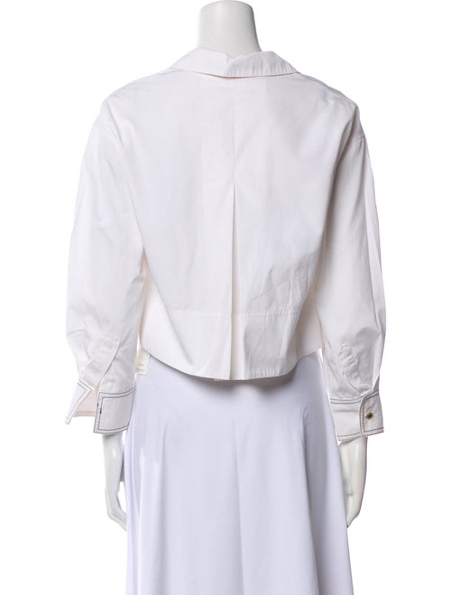 Khaite Three-Quarter Sleeve Crop Top