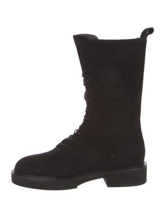 Khaite Suede Combat Boots