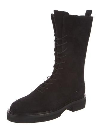 Khaite Suede Combat Boots