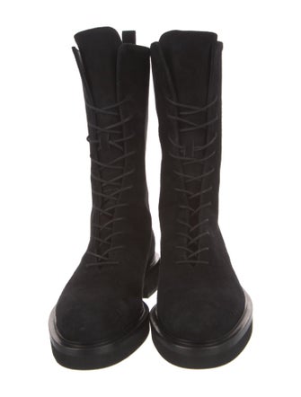 Khaite Suede Combat Boots
