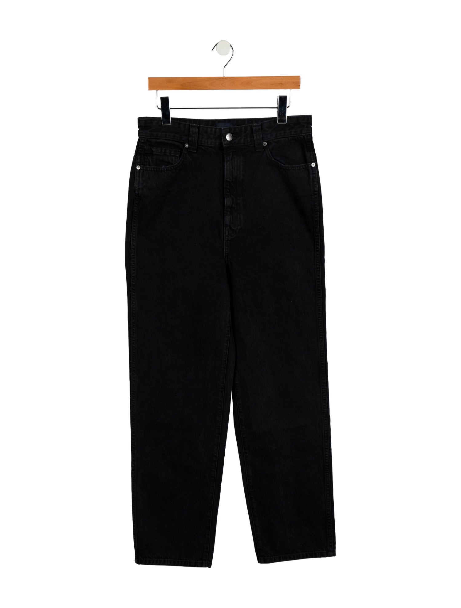 Khaite High-Rise Straight Leg Jeans