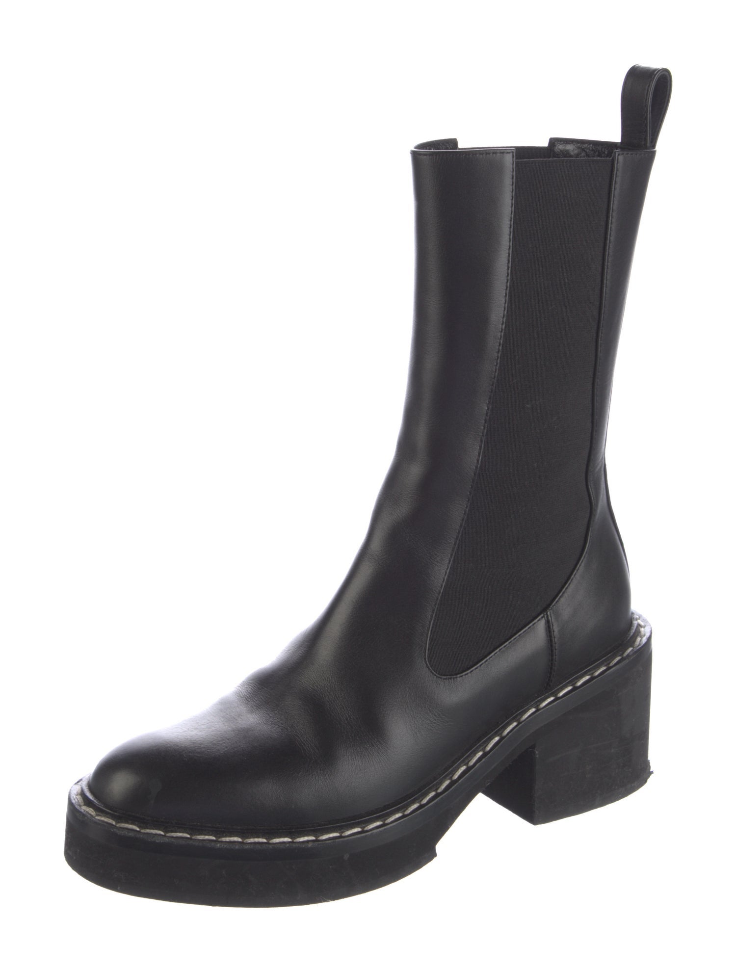 Khaite Leather Chelsea Boots