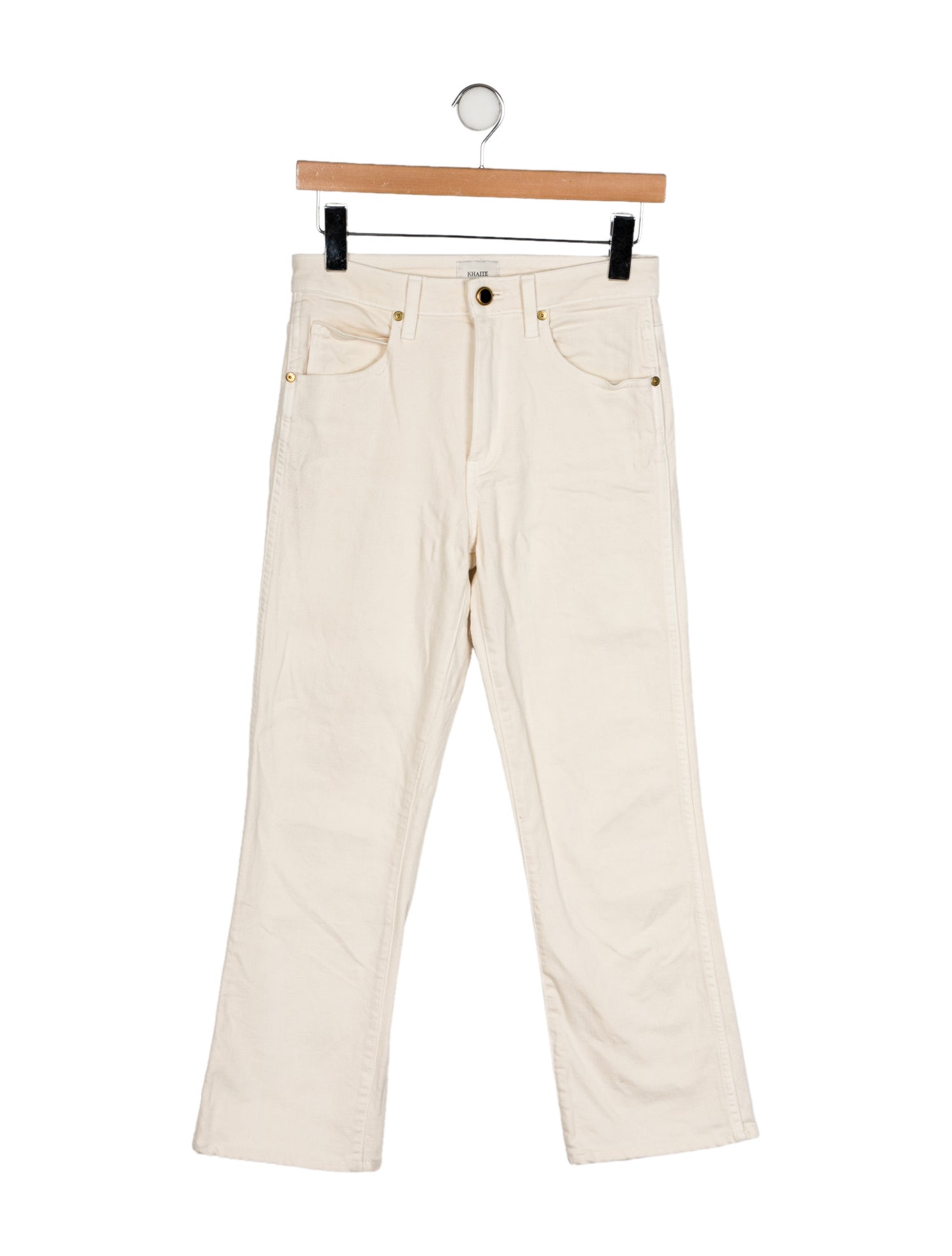 Khaite Mid-Rise Straight Leg Jeans