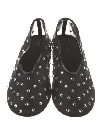 Khaite Mesh Crystal Embellishments Ballet Flats