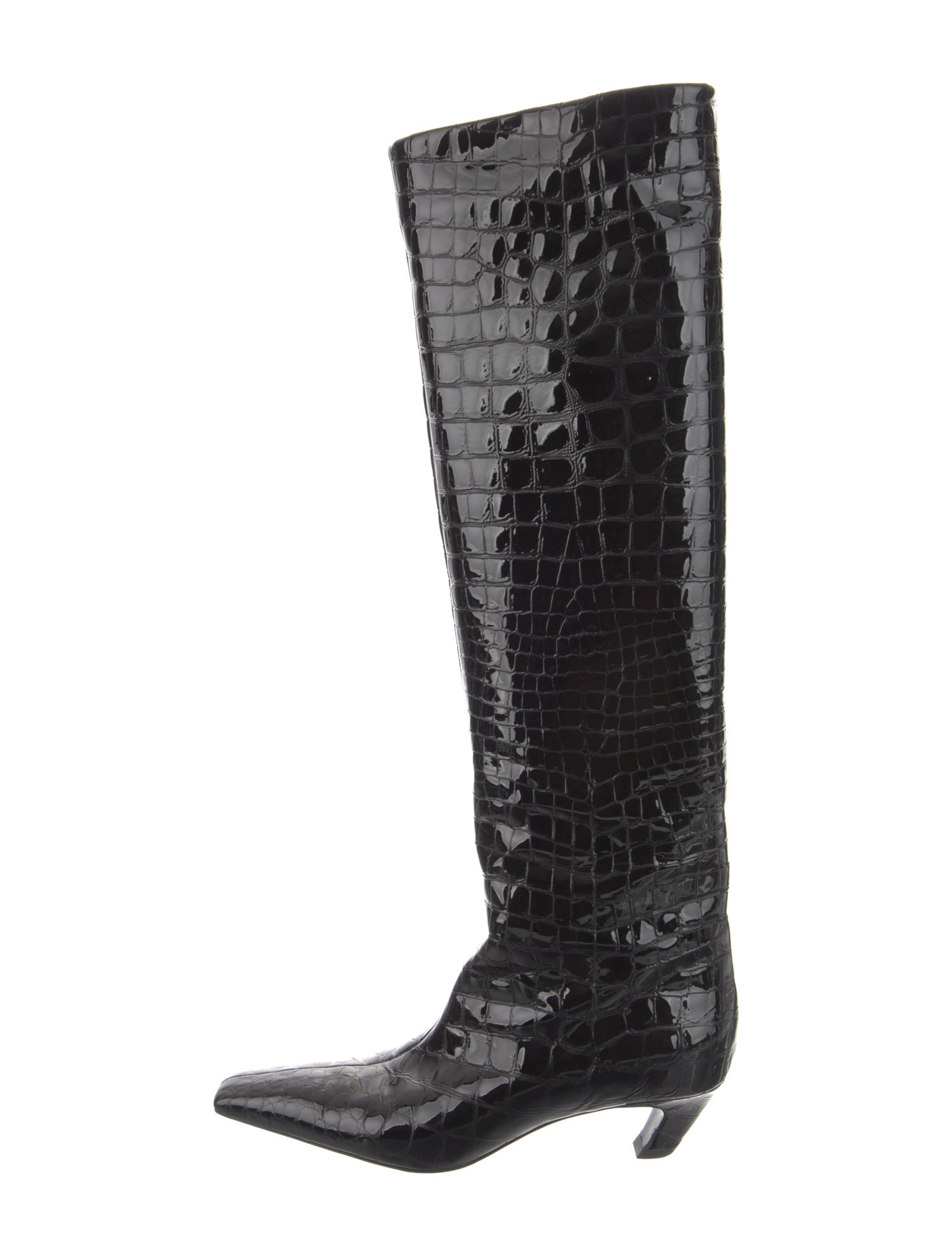 Khaite Embossed Leather Boots