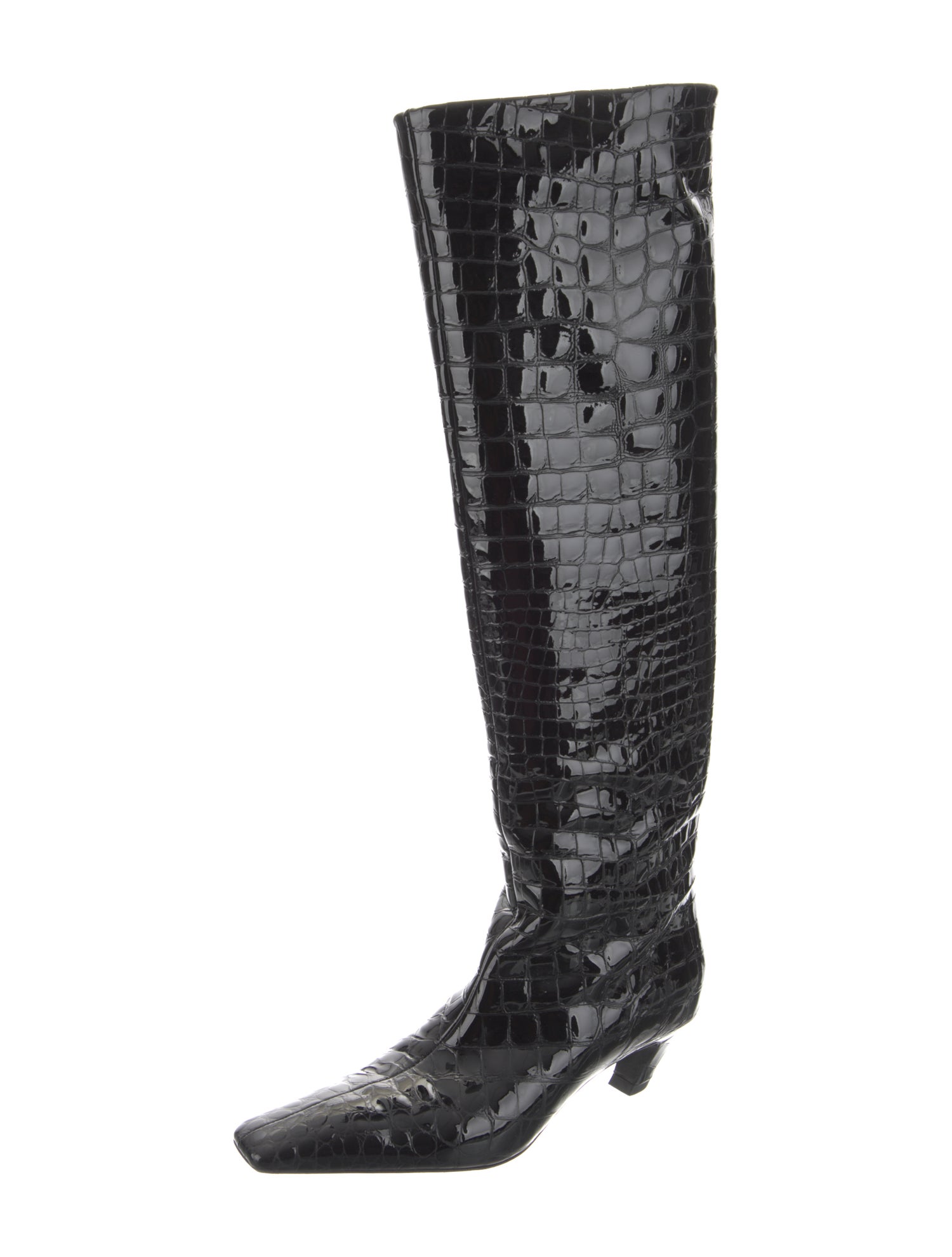 Khaite Embossed Leather Boots