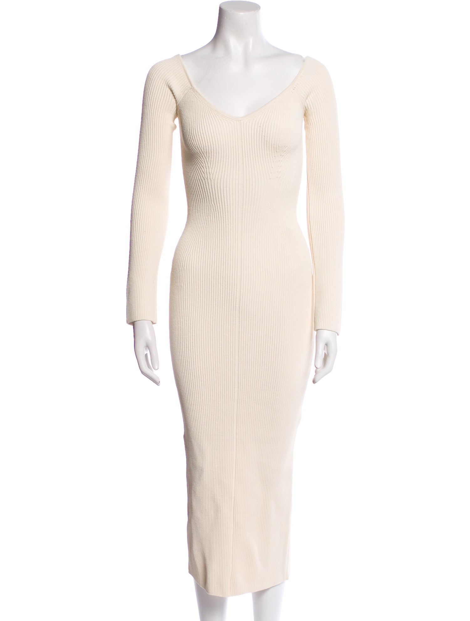 Khaite V-Neck Midi Length Dress w/ Tags