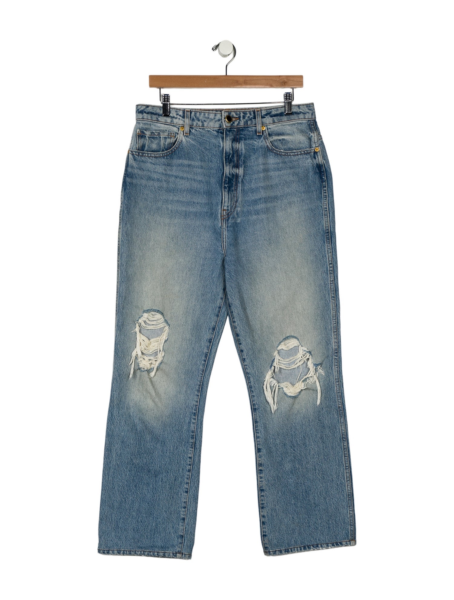 Khaite High-Rise Wide Leg Jeans