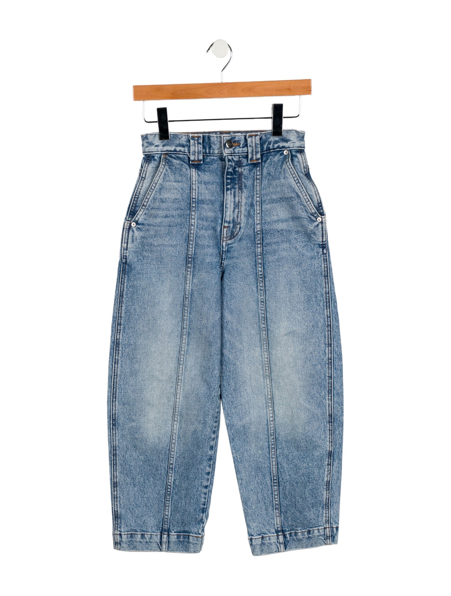 Khaite High-Rise Straight Leg Jeans