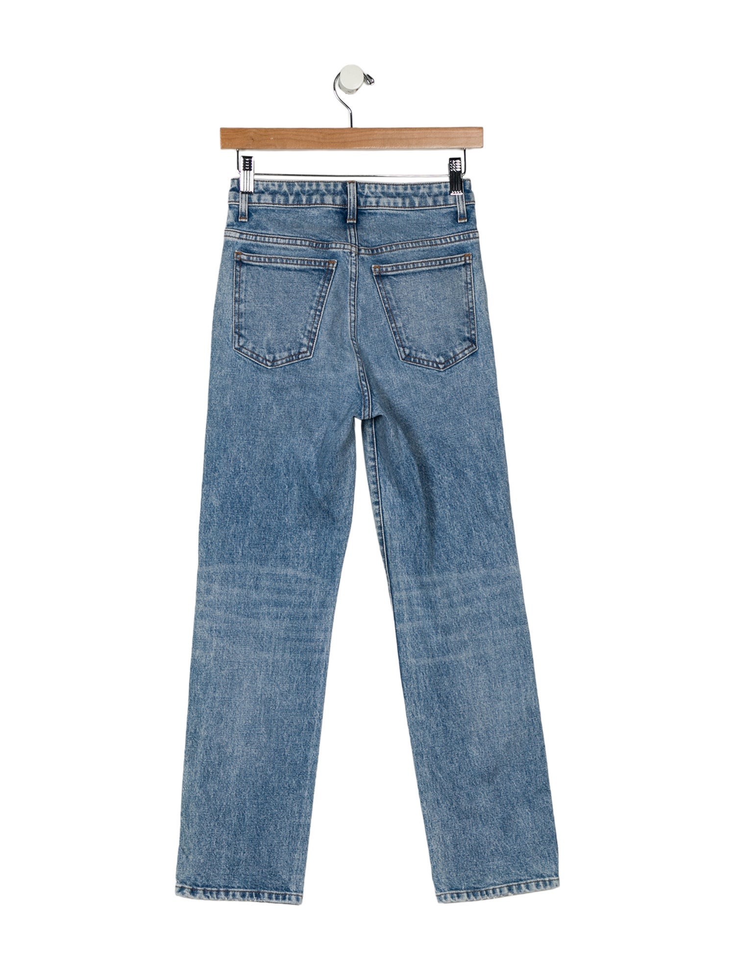 Khaite High-Rise Straight Leg Jeans