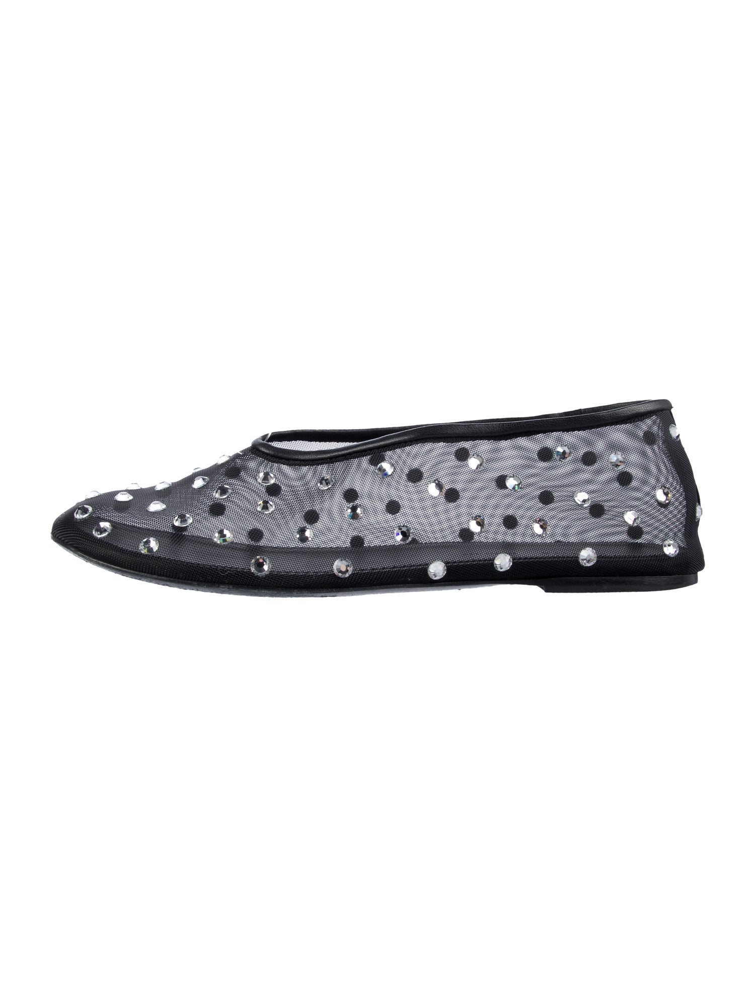 Khaite Mesh Polka Dot Print Ballet Flats