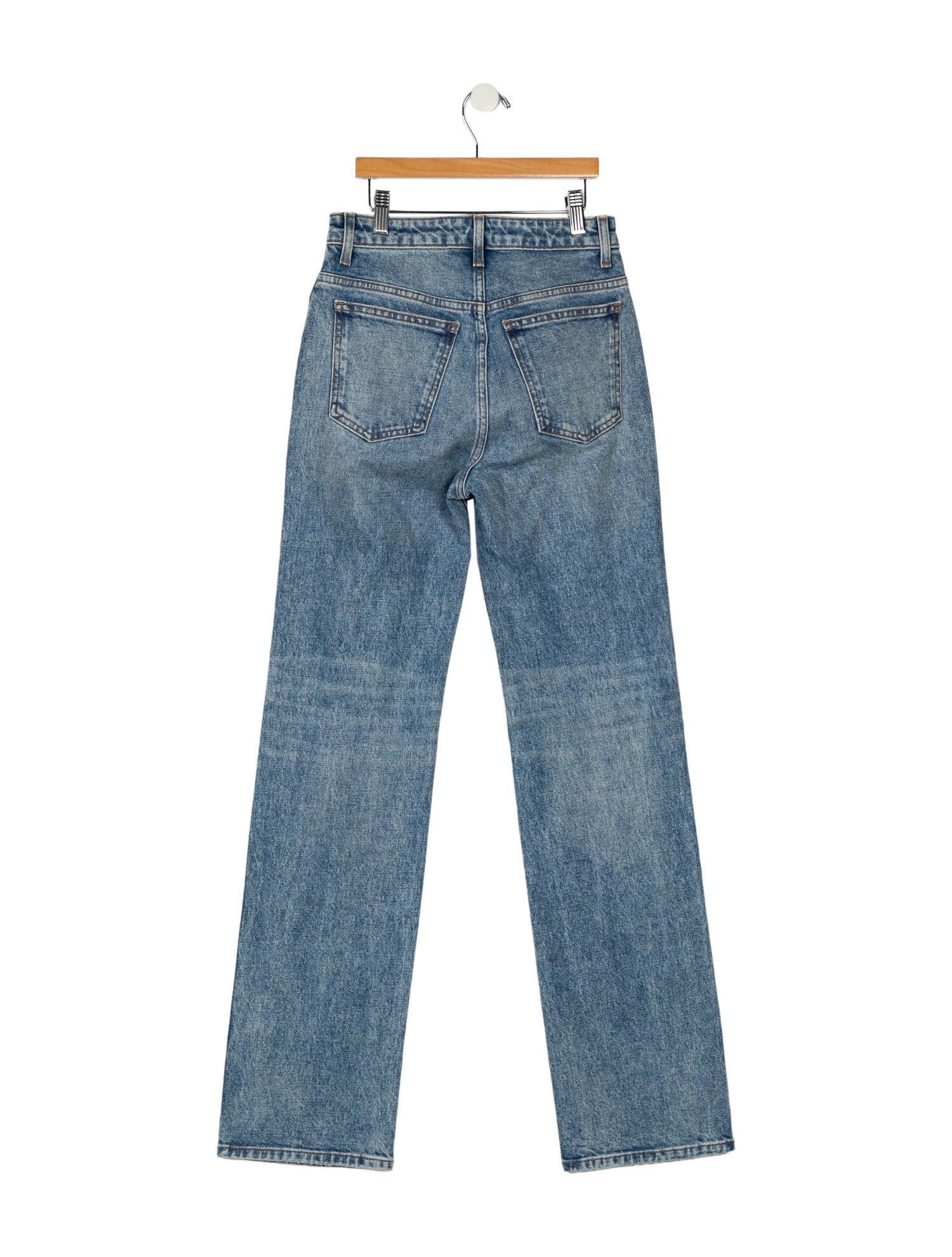 Khaite High-Rise Straight Leg Jeans