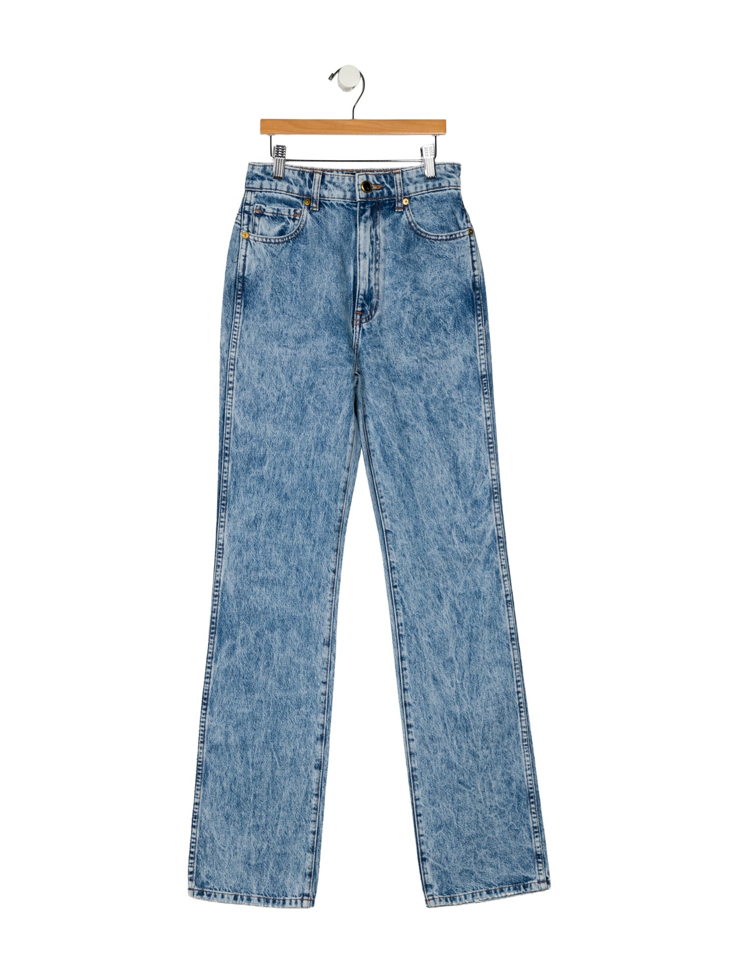Khaite High-Rise Straight Leg Jeans