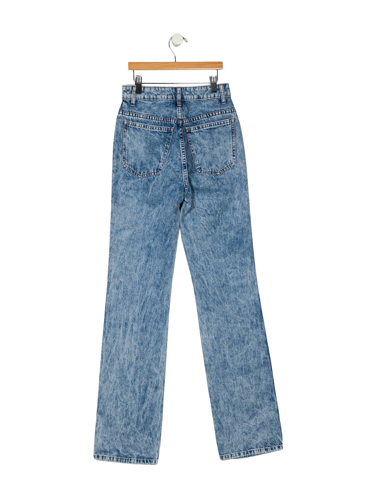 Khaite High-Rise Straight Leg Jeans