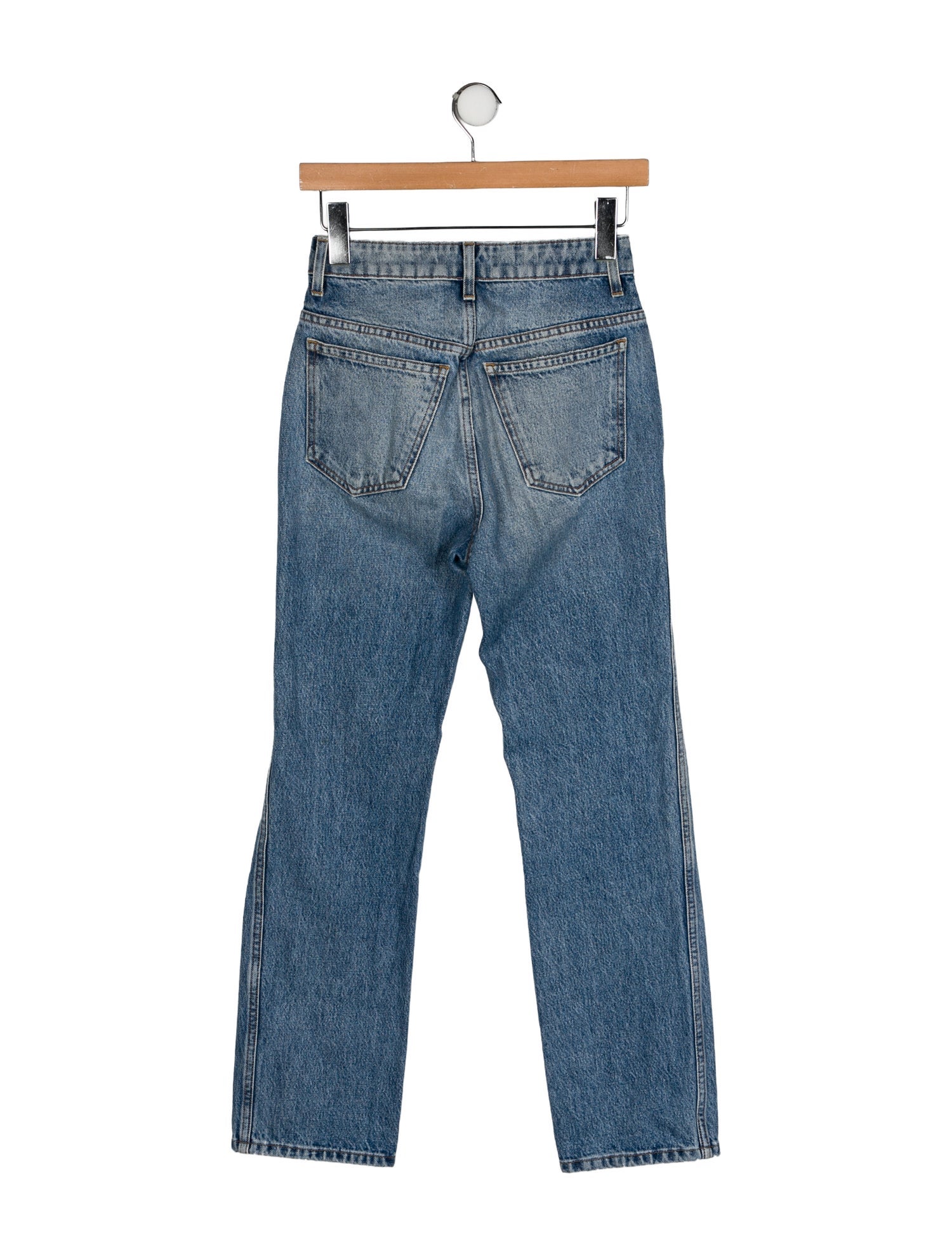 Khaite Mid-Rise Straight Leg Jeans