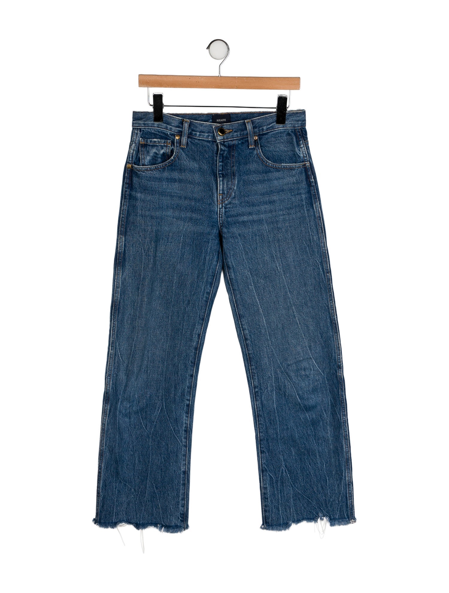 Khaite Mid-Rise Wide Leg Jeans