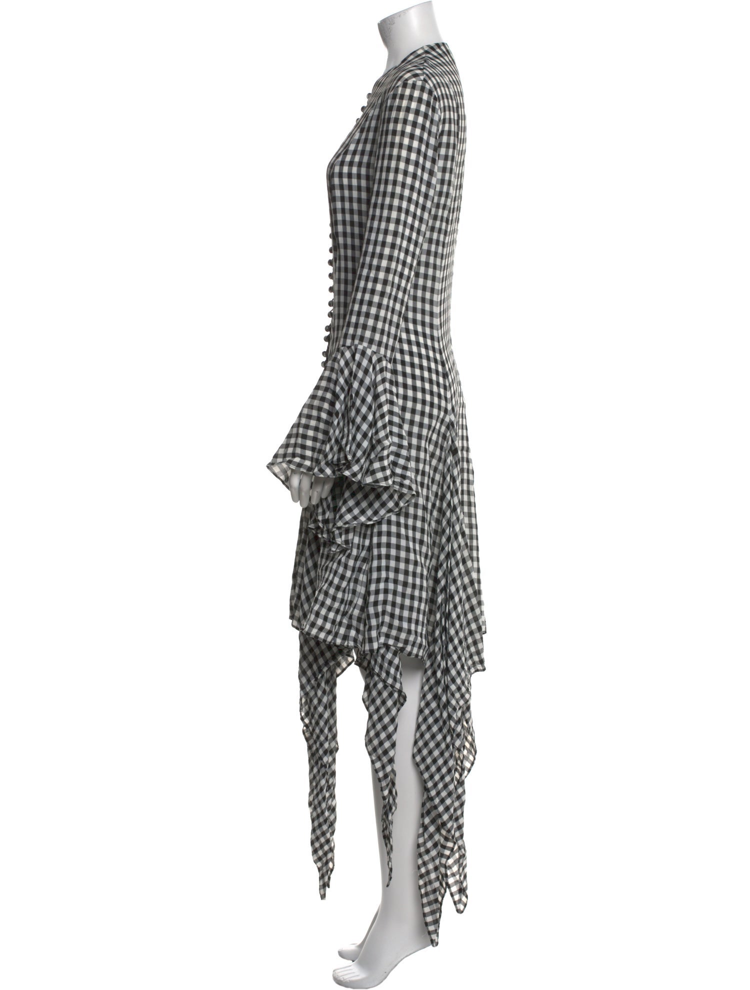 Khaite Plaid Print Long Dress