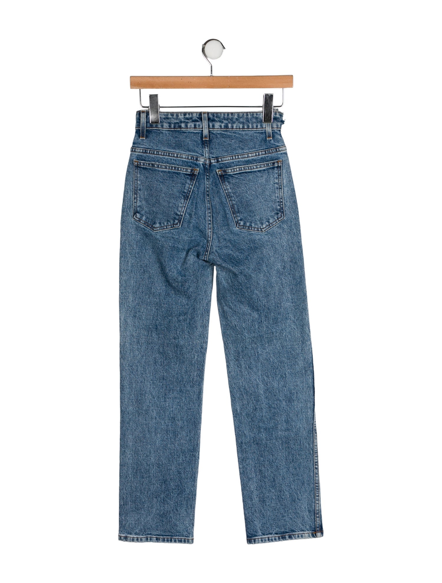 Khaite High-Rise Straight Leg Jeans