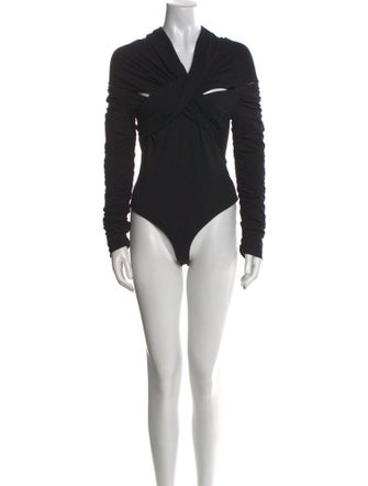 Khaite V-Neck Long Sleeve Bodysuit