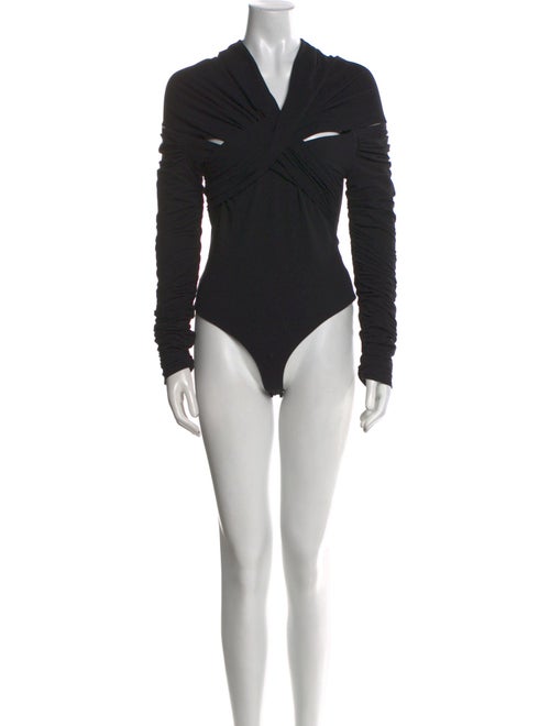 Khaite V-Neck Long Sleeve Bodysuit