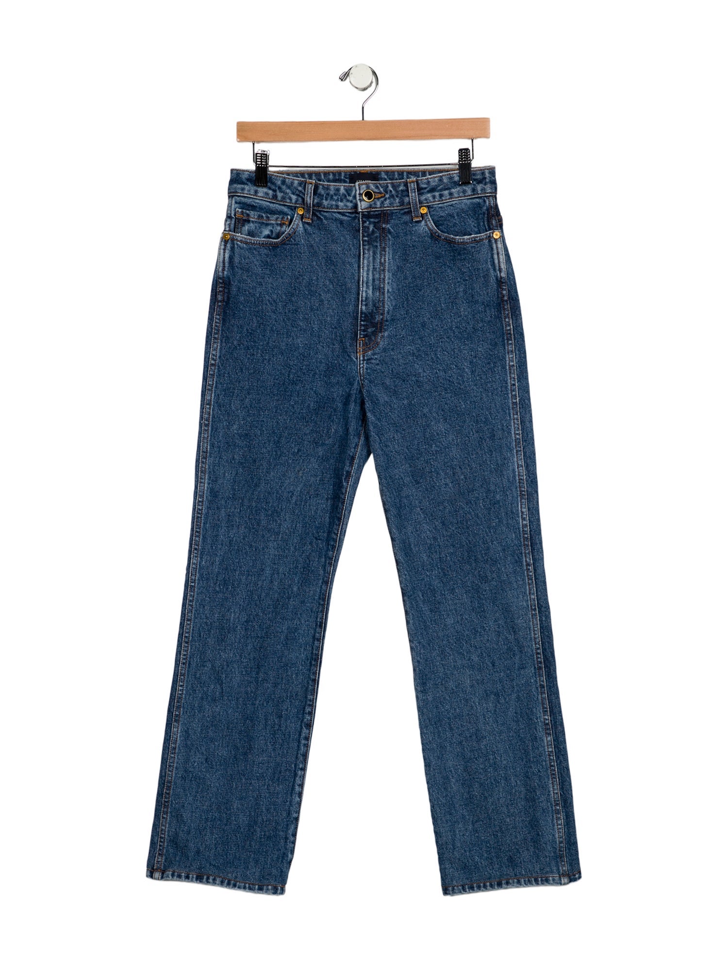 Khaite High-Rise Straight Leg Jeans