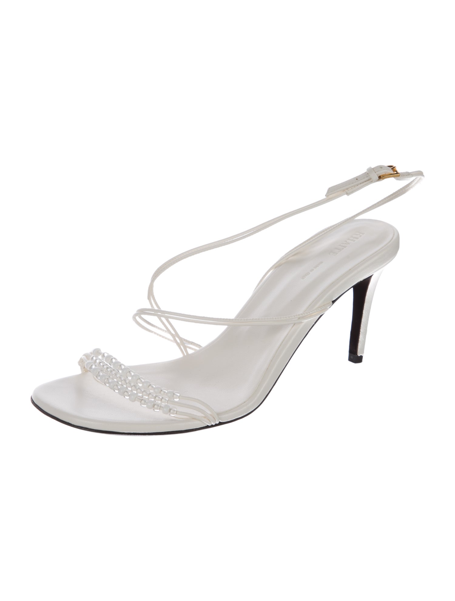 Khaite Leather Slingback Sandals