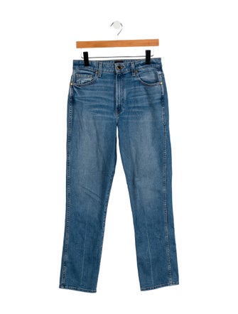 Khaite High-Rise Straight Leg Jeans