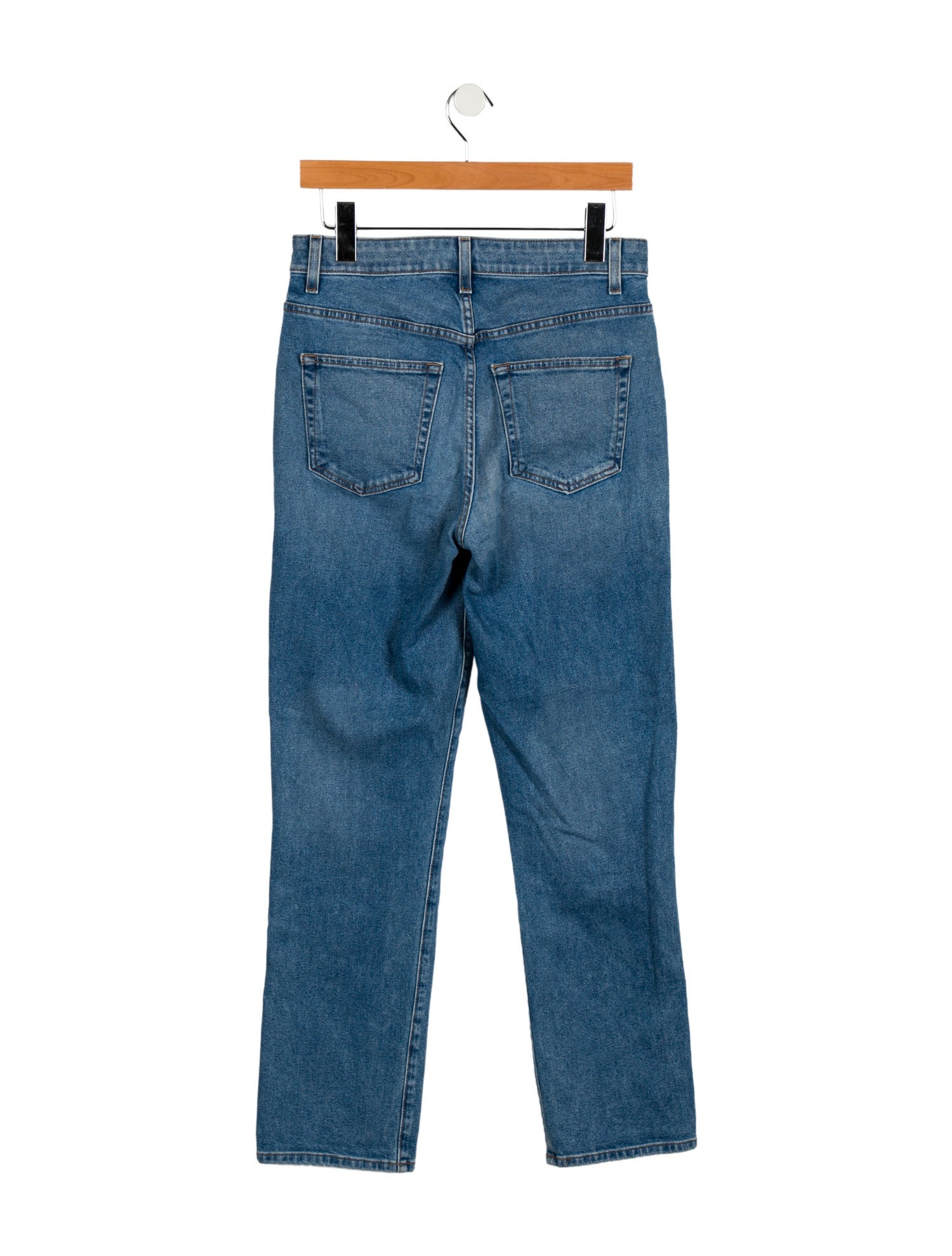 Khaite High-Rise Straight Leg Jeans