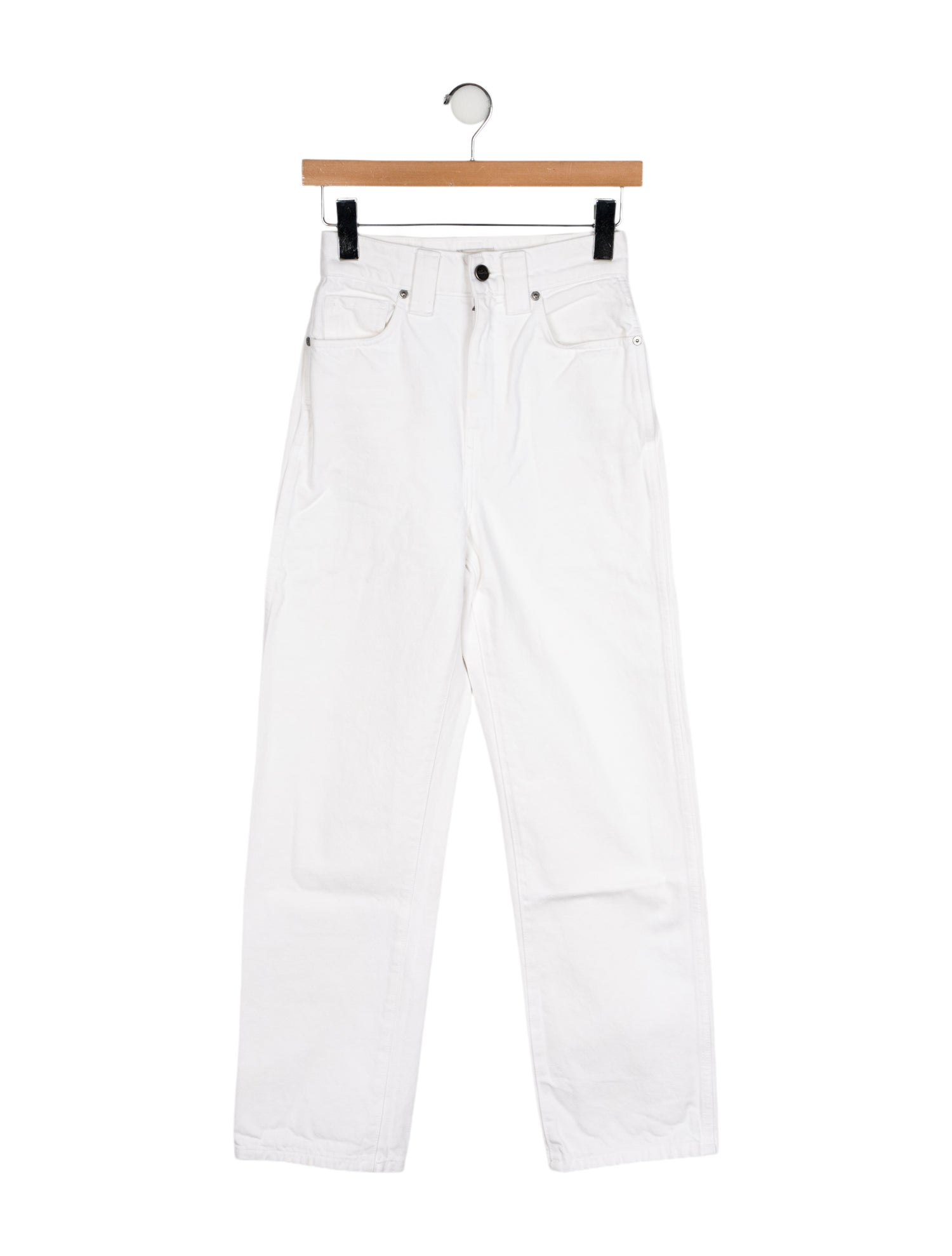 Khaite High-Rise Straight Leg Jeans