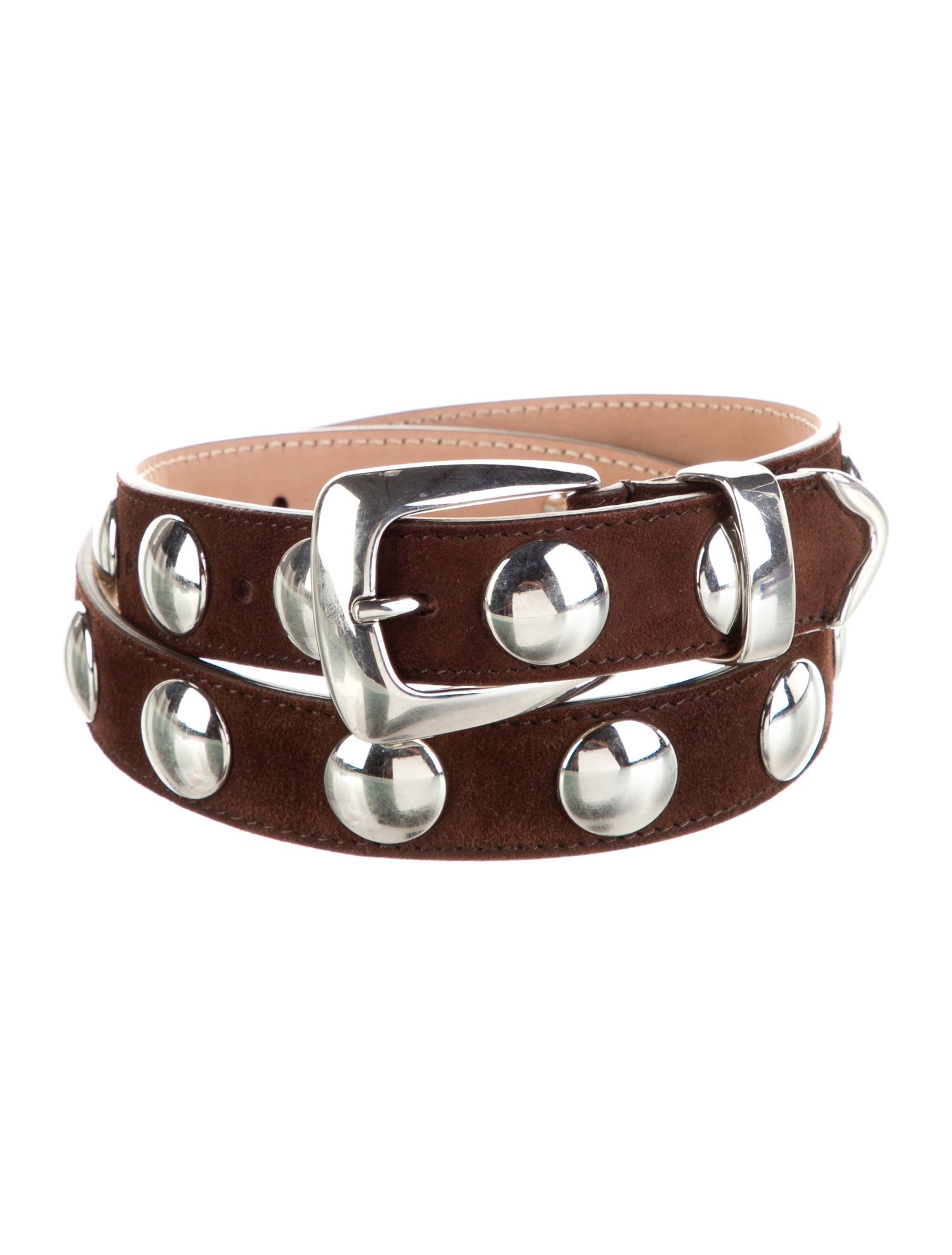 Khaite Suede Studded Accents Belt