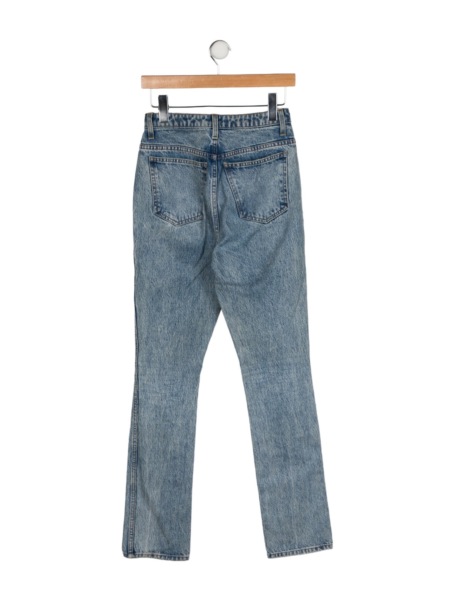 Khaite High-Rise Straight Leg Jeans