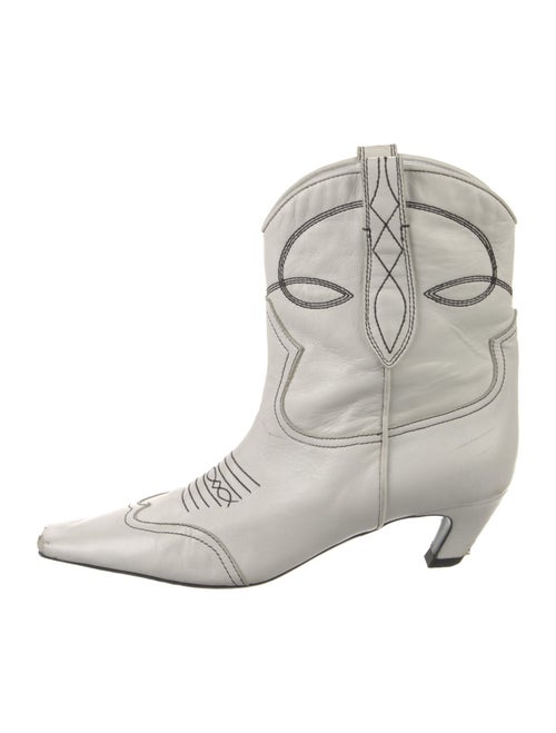Khaite Leather Western Boots