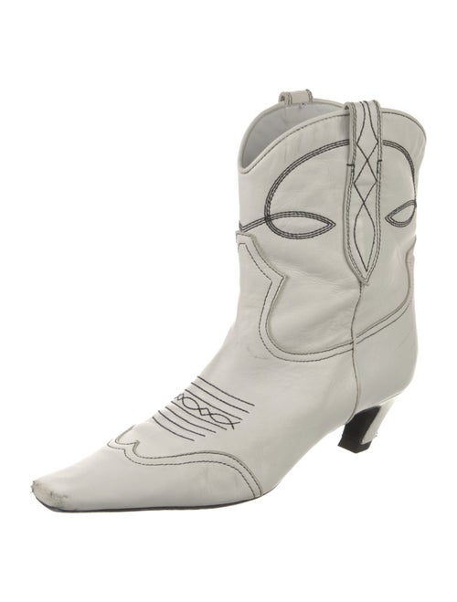 Khaite Leather Western Boots