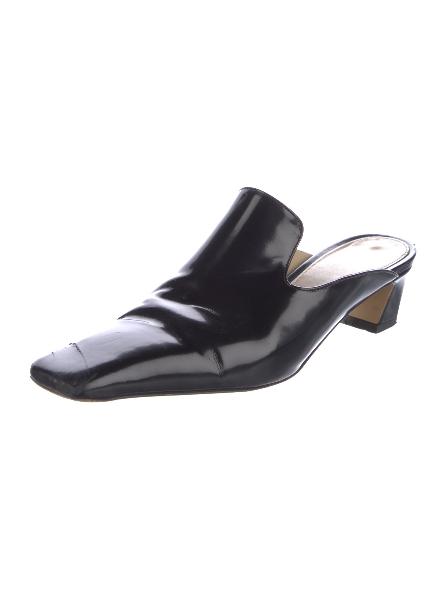 Khaite Patent Leather Mules