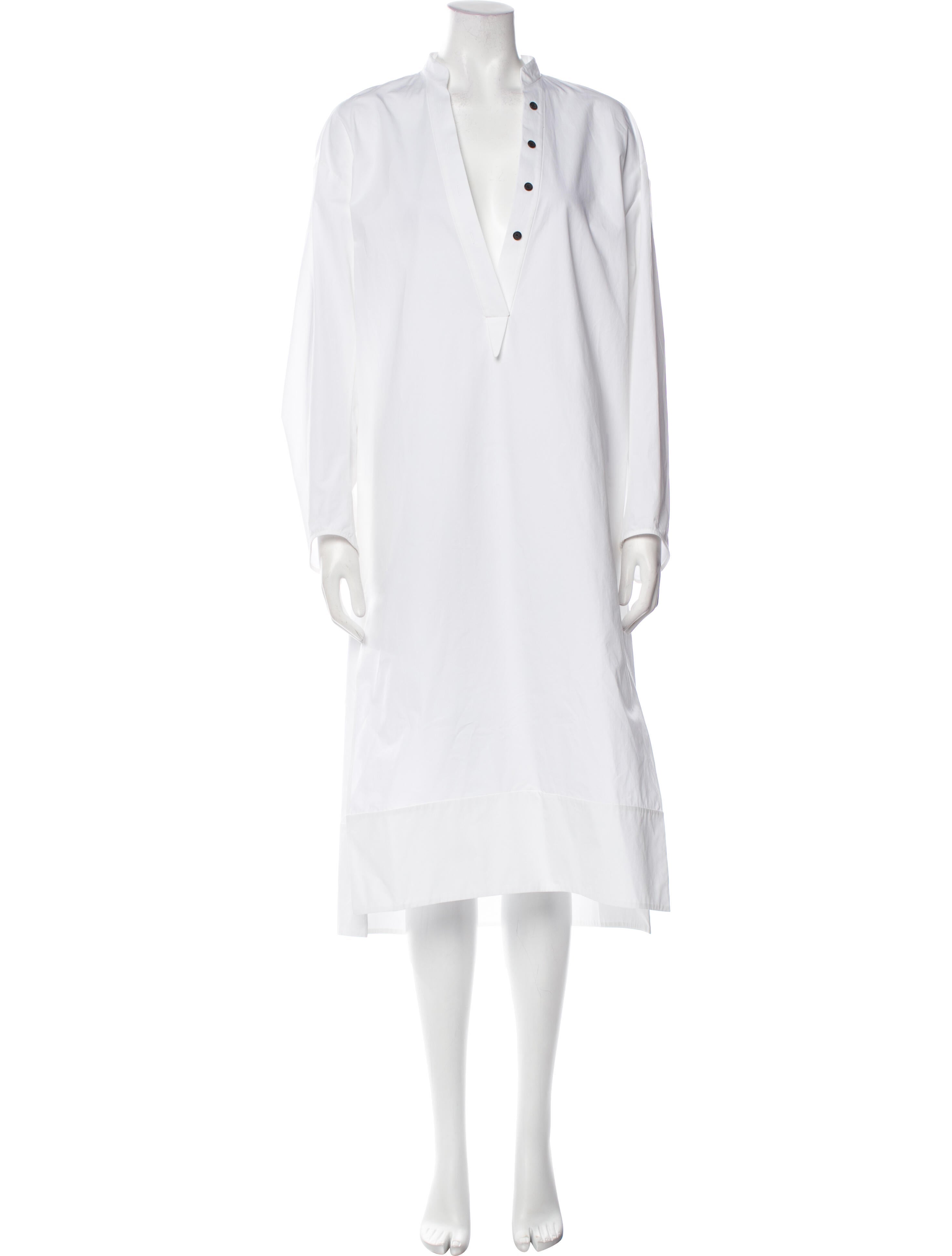 Khaite V-Neck Midi Length Dress