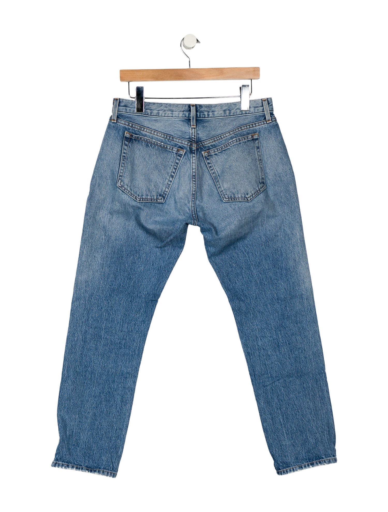 Khaite Mid-Rise Straight Leg Jeans