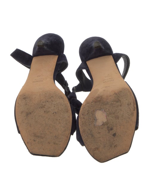 Khaite Suede Braided Accents Slingback Sandals