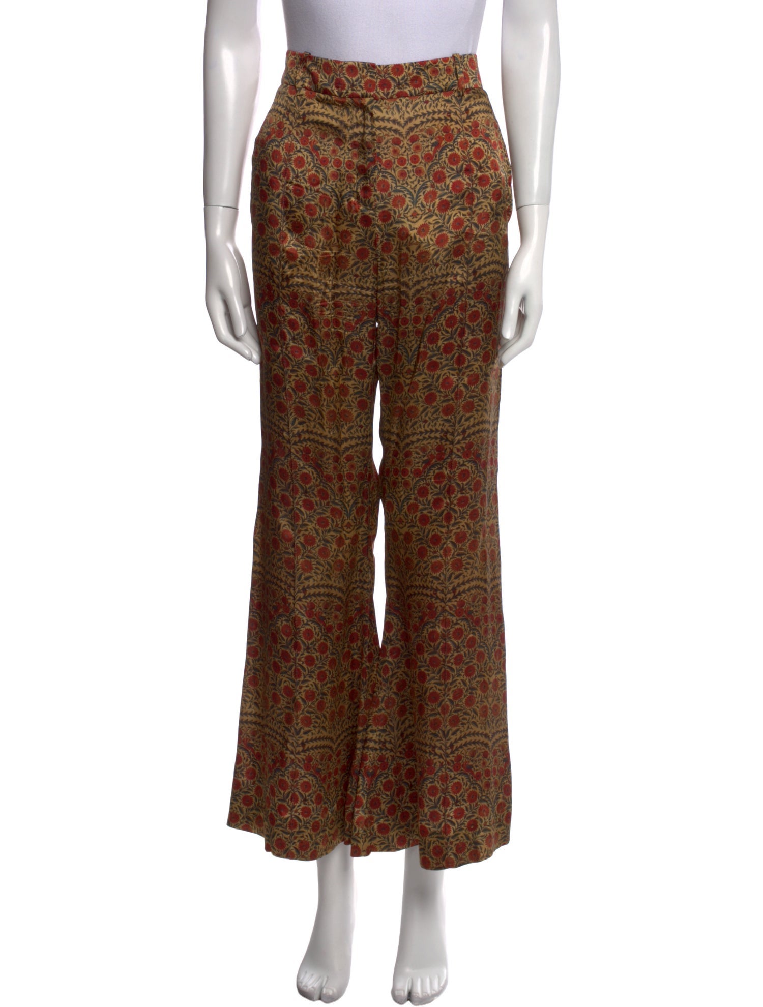 Khaite Floral Print Wide Leg Pants