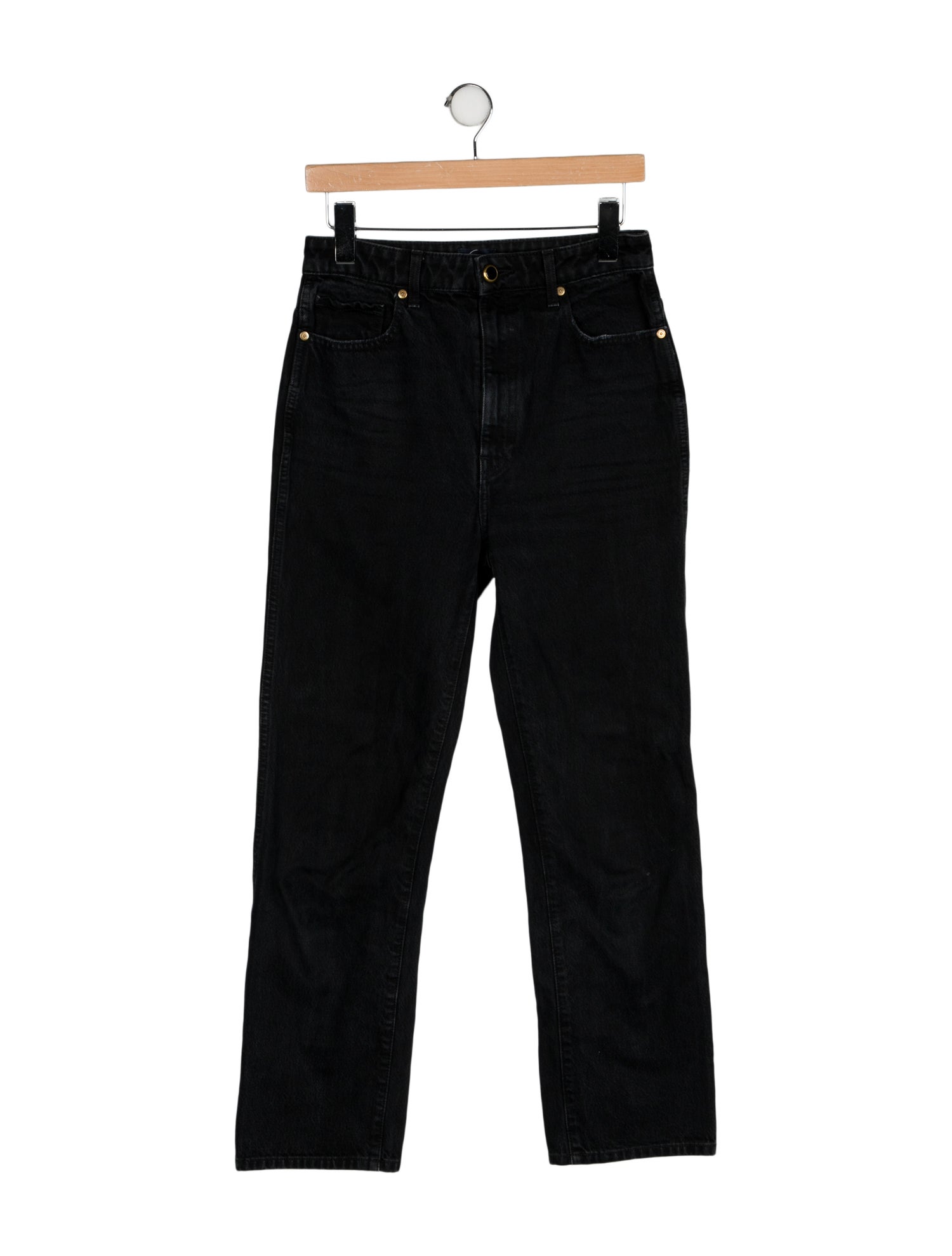Khaite Mid-Rise Straight Leg Jeans