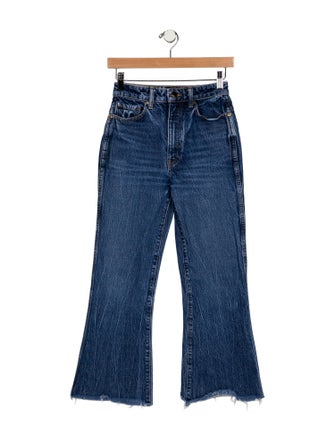Khaite Mid-Rise Wide Leg Jeans