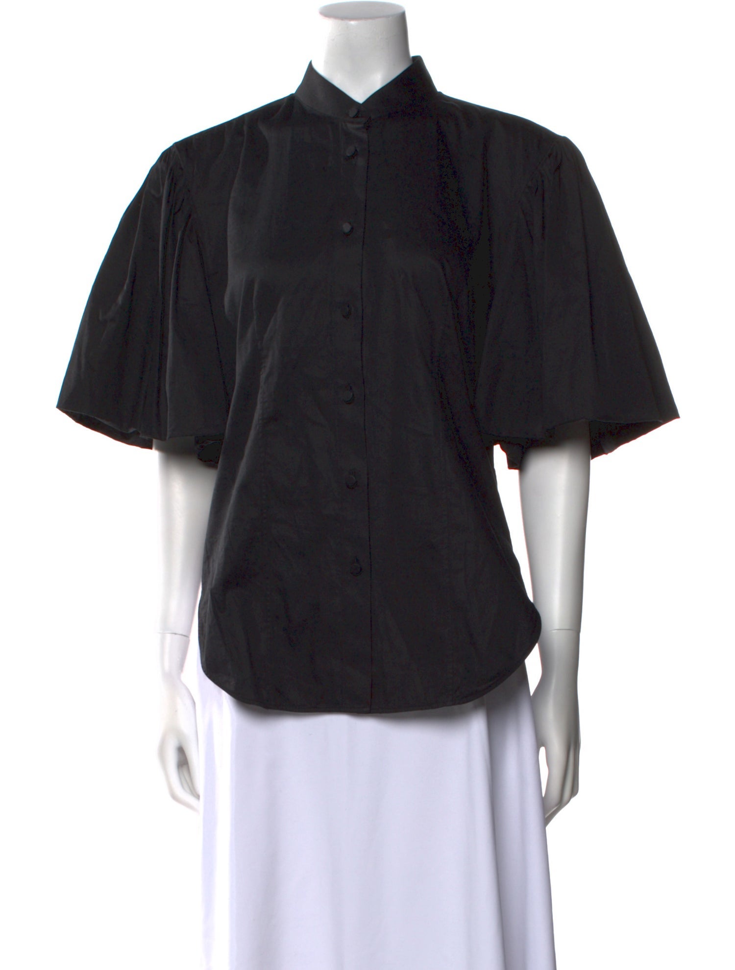 Khaite Short Sleeve Button-Up Top