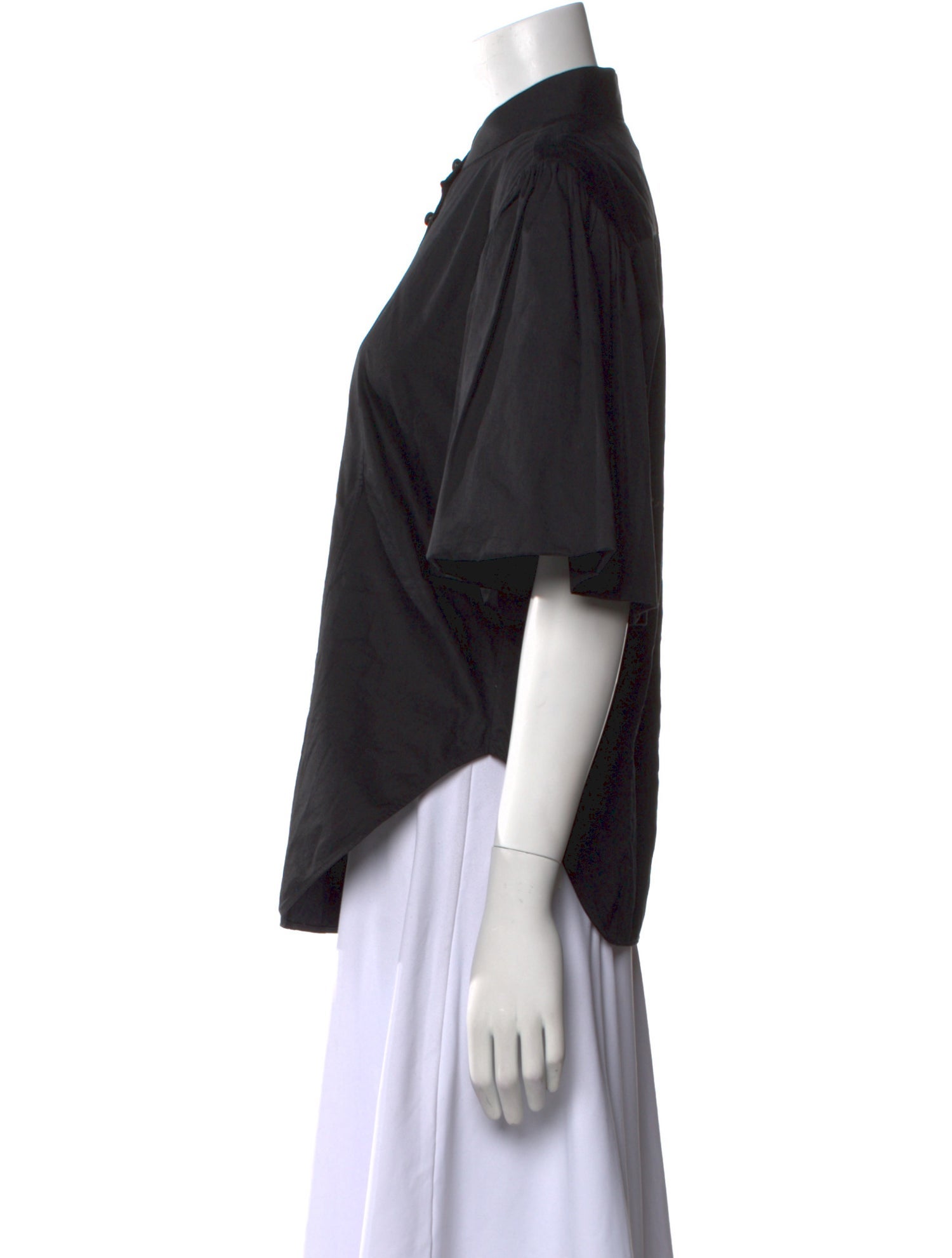 Khaite Short Sleeve Button-Up Top